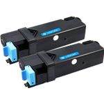 Pack de 2 Dell 593-10313 / 593-10321 (FM065) toner compatibles alta capacidad cyan (Ink Hero)