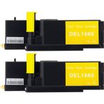 Pack de 2 Dell 593-11037 (N51XP) toner compatibles amarillo (Ink Hero)