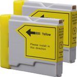 Pack de 2 Brother LC970Y cartuchos de tinta compatibles amarillo (Ink Hero)