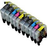 Pack de 10 Brother LC1240 (LC1220) cartuchos de tinta compatibles alta capacidad (Ink Hero)