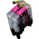 Pack de 2 Brother LC1240M (LC1220) cartuchos de tinta compatibles magenta alta capacidad (Ink Hero)