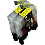 Pack de 2 Brother LC1240Y (LC1220) cartuchos de tinta compatibles amarillo alta capacidad (Ink Hero)