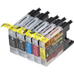 Pack de 5 Brother LC1280 cartuchos de tinta compatibles extra alta capacidad (Ink Hero)