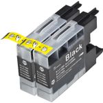 Pack de 2 Brother LC1280BK cartuchos de tinta compatibles negro extra alta capacidad (Ink Hero)