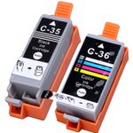 Pack de 2 Canon PGI-35 & CLI-36 cartuchos de tinta compatibles (Ink Hero)