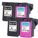 Pack de 4 HP 901XL cartuchos de tinta compatibles alta capacidad (Ink Hero)