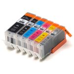 Pack de 6 Canon PGI-550XL & CLI-551XL cartuchos de tinta compatibles alta capacidad (Ink Hero)