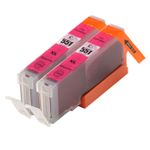 Pack de 2 Canon CLI-551XL cartuchos de tinta compatibles alta capacidad magenta (Ink Hero)