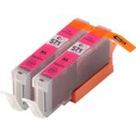 Pack de 2 Canon CLI-571XL cartuchos de tinta compatibles alta capacidad magenta (Ink Hero)