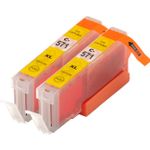 Pack de 2 Canon CLI-571XL cartuchos de tinta compatibles alta capacidad amarillo (Ink Hero)