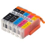 Pack de 5 Canon PGI-570XL & CLI-571XL cartuchos de tinta compatibles alta capacidad (Ink Hero)