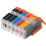 Pack de 6 Canon PGI-570XL & CLI-571XL cartuchos de tinta compatibles alta capacidad (Ink Hero)