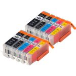 Pack de 10 Canon PGI-580XXL & CLI-581XXL cartuchos de tinta compatibles super alta capacidad (Ink Hero)