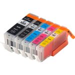 Pack de 5 Canon PGI-580XXL & CLI-581XXL cartuchos de tinta compatibles super alta capacidad (Ink Hero)