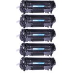 Pack de 5 Canon 703 toner compatibles negro (Ink Hero)