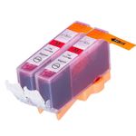 Pack de 2 Canon CLI-521M cartuchos de tinta compatibles magenta (Ink Hero)