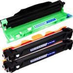 Pack de 3 Brother TN1050 & DR1050 toner & tambor compatibles (Ink Hero)