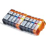 Pack de 10 Canon PGI-520 & CLI-521 cartuchos de tinta compatibles (Ink Hero)