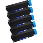 Pack de 5 Oki 44574702 toner compatibles negro (Ink Hero)