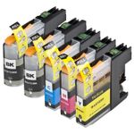 Pack de 5 Brother LC123 (LC121) cartuchos de tinta compatibles alta capacidad (Ink Hero)