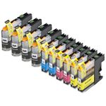 Pack de 10 Brother LC123 (LC121) cartuchos de tinta compatibles alta capacidad (Ink Hero)