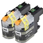 Pack de 2 Brother LC127BK cartuchos de tinta compatibles super alta capacidad negro (Ink Hero)