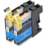 Pack de 2 Brother LC223 (LC221) cartuchos de tinta compatibles alta capacidad cyan (Ink Hero)