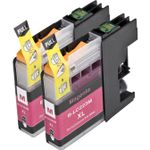 Pack de 2 Brother LC223 (LC221) cartuchos de tinta compatibles alta capacidad magenta (Ink Hero)