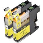 Pack de 2 Brother LC223 (LC221) cartuchos de tinta compatibles alta capacidad amarillo (Ink Hero)