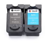 Pack de 2 Canon PG-510 & CLI-511 cartuchos de tinta compatibles (Ink Hero)