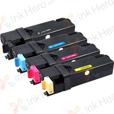 Pack de 4 Dell 2130c toner compatibles alta capacidad (Ink Hero)