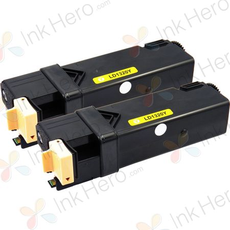 Pack de 2 Dell 593-10260 (PN124 / KU054) toner compatibles alta capacidad amarillo (Ink Hero)