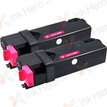 Pack de 2 Dell 593-10315 / 593-10323 (FM067) toner compatibles alta capacidad magenta (Ink Hero)