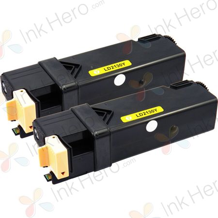 Pack de 2 Dell 593-10314 / 593-10322 (FM066) toner compatibles alta capacidad amarillo (Ink Hero)