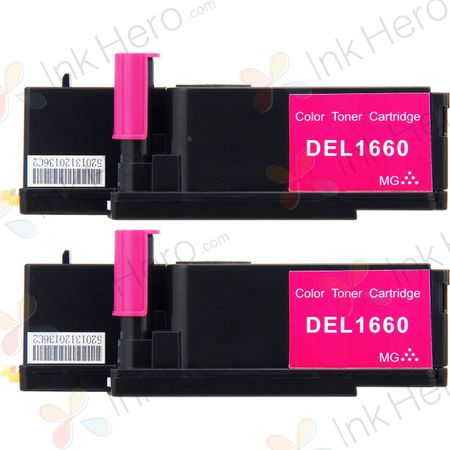 Pack de 2 Dell 593-11033 (8WNV5) toner compatibles magenta (Ink Hero)