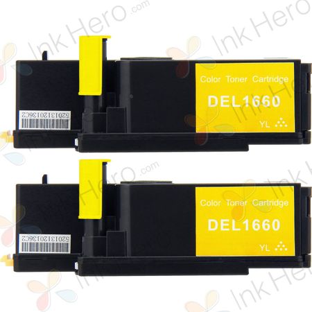 Pack de 2 Dell 593-11037 (N51XP) toner compatibles amarillo (Ink Hero)