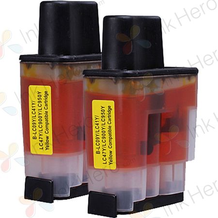 Pack de 2 Brother LC900Y cartuchos de tinta amarillo compatibles (Ink Hero)