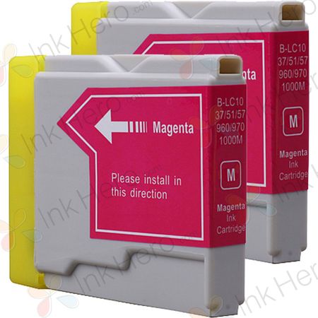 Pack de 2 Brother LC970M cartuchos de tinta compatibles magenta (Ink Hero)