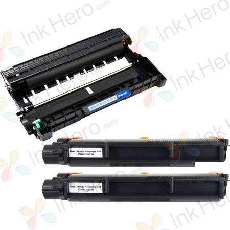 Pack de 3 Brother TN2320 & DR2300 toner & tambor compatibles alta capacidad (Ink Hero)