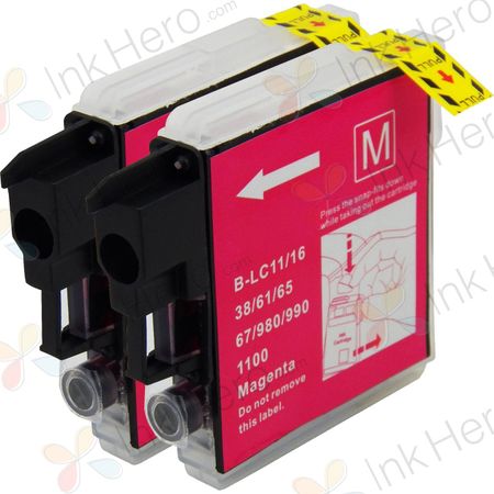 Pack de 2 Brother LC985M cartuchos de tinta compatibles magenta (Ink Hero)