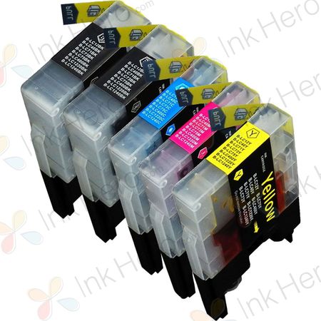 Pack de 5 Brother LC1240 (LC1220) cartuchos de tinta compatibles alta capacidad (Ink Hero)