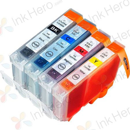 Pack de 4 Canon CLI-8 cartuchos de tinta compatibles (Ink Hero)