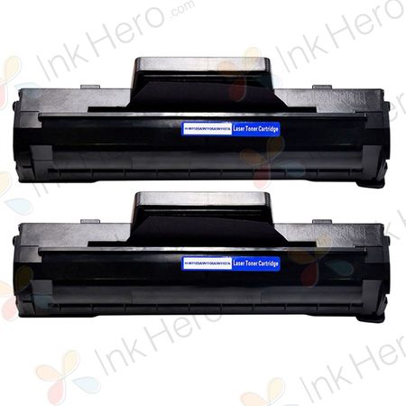 Pack de 2 HP 106A (W1106A) toner compatibles negro (Ink Hero)