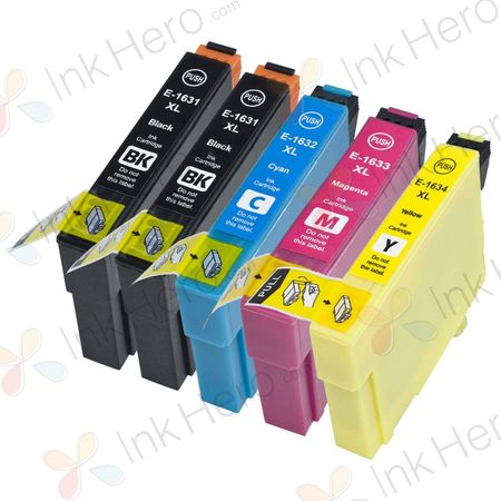 Pack de 5 Epson 16XL XXL cartuchos de tinta compatibles alta capacidad (Ink Hero)