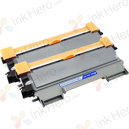 Pack de 2 Brother TN2220 (TN2210) toner compatibles alta capacidad negro (Ink Hero)