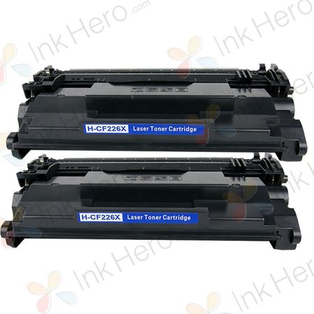 Pack de 2 HP 26X (CF226X) toner compatibles alta capacidad negro (Ink Hero)