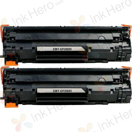 Pack de 2 HP 83X (CF283X) toner compatibles alta capacidad negro (Ink Hero)