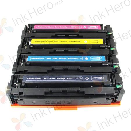 Pack de 4 HP 201X (201A) toner compatibles alta capacidad (Ink Hero)