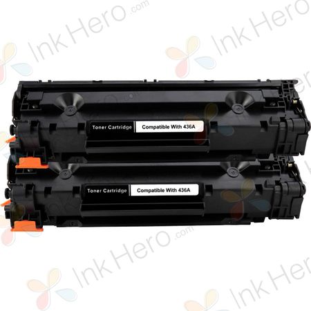 Pack de 2 HP 36A (CB436A) toner compatibles negro (Ink Hero)