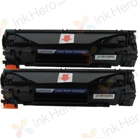 Pack de 2 HP 35A (CB435A) toner compatibles negro (Ink Hero)